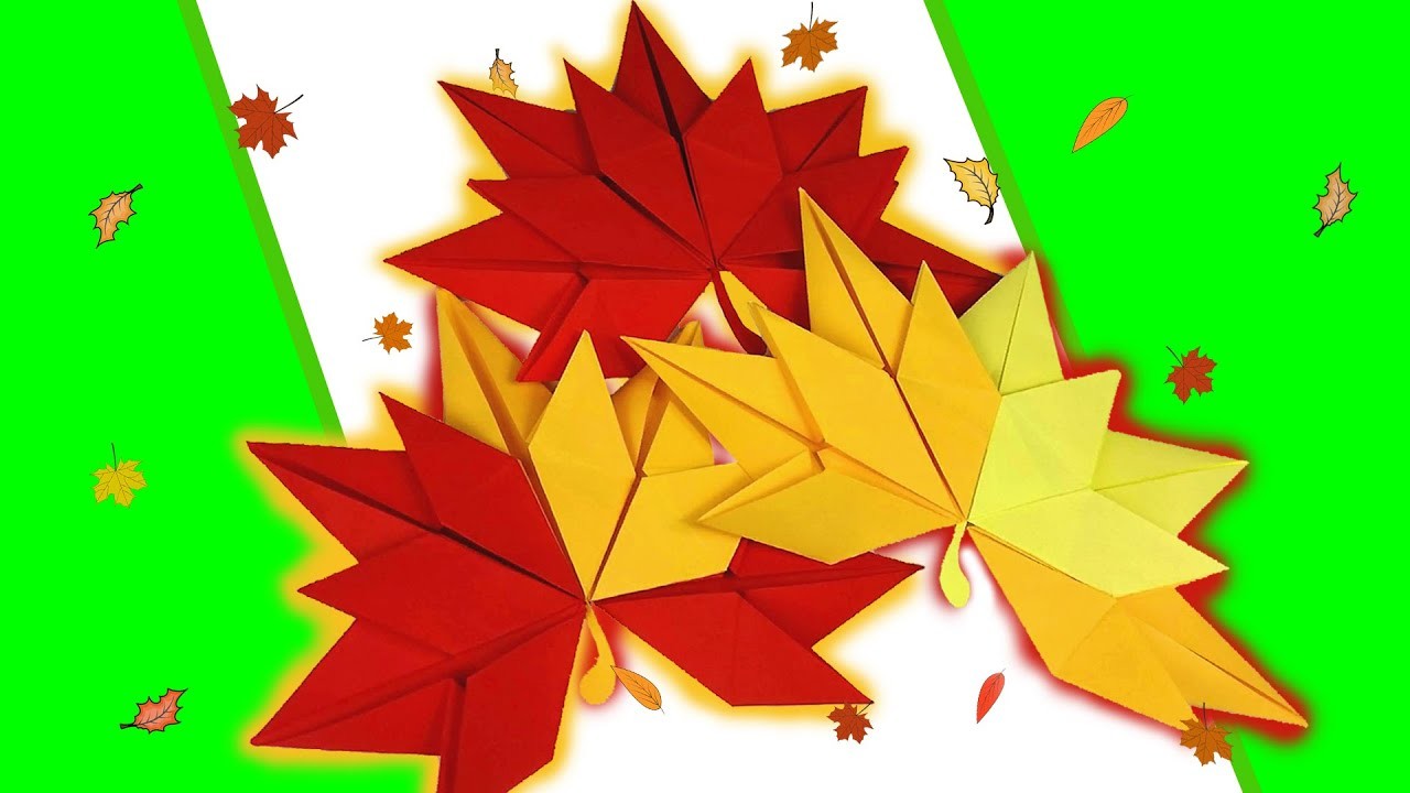 ???? Origami Herbstblätter ???? selber basteln | Origami für Kinder