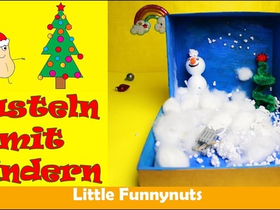 Süße Winter-Bastelidee für Kinder | DIY mit Schuhkarton | Weihnachten
