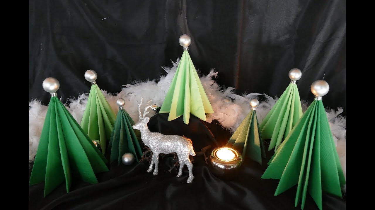 Tannenbaum basteln aus Servietten – Christmas tree made from napkins –einfach