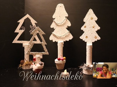 Weihnachtsbasteln | Bäume aus Karton | einfach | Weihnachtsdeko | Bastelanleitung | DIY