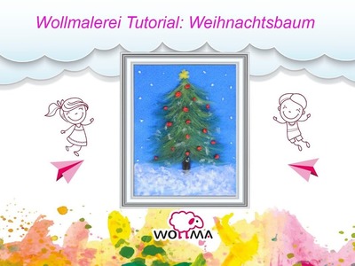 Weihnachtsbaum aus 100% Wolle mit Kindern basteln, Weihnachten
