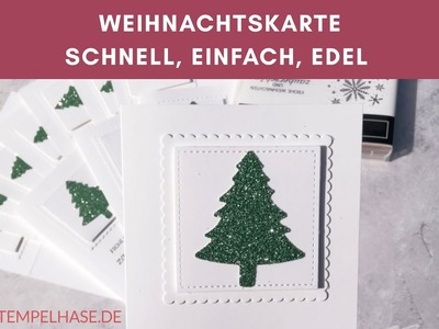 ????Weihnachtskarte basteln ????Nadelbaum ????schnell und einfach ???? Weihnachtsbaum