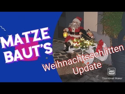 Weihnachtsschlitten Update Weihnachtsdeko Holz DIY selberbauen basteln Geschenkidee