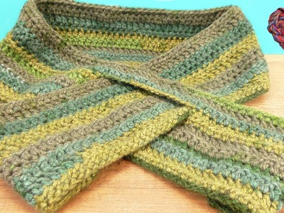 Winter Schal mit Einsteckschlaufe häkeln | Schal mit Loch | schöner Farbverlauf | DIY | Anleitung