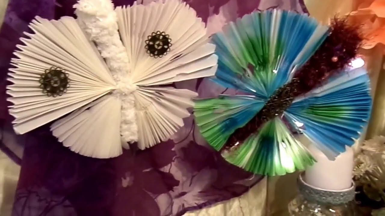 DIY:  ein LED Schmetterling mal ganz ANDERS, aus Butterbrotpapier BASTELN :))