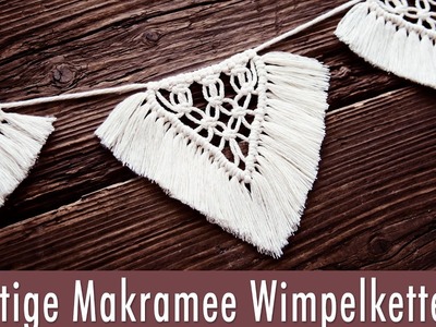 Luftige Makramee-Wimpelkette | DIY | Anleitung
