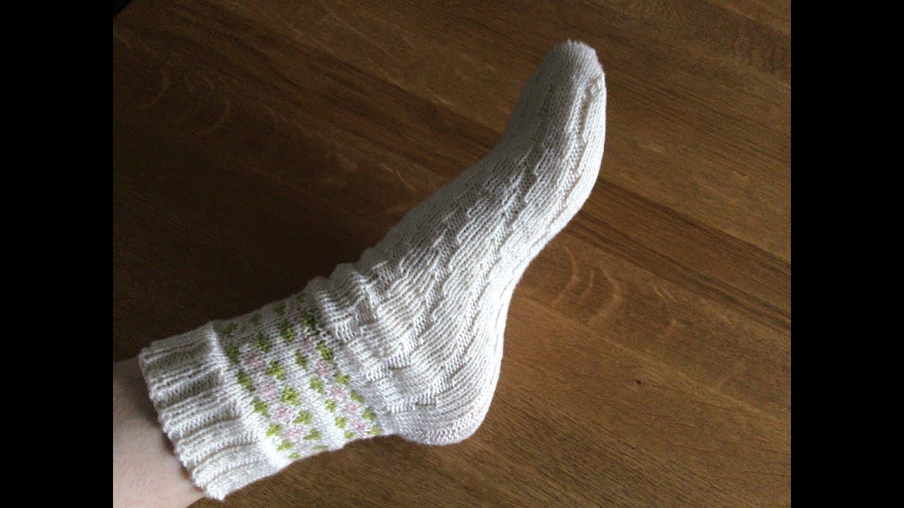 "Printemps" Socken ohne Fersen. Einfach und schnell erklärt