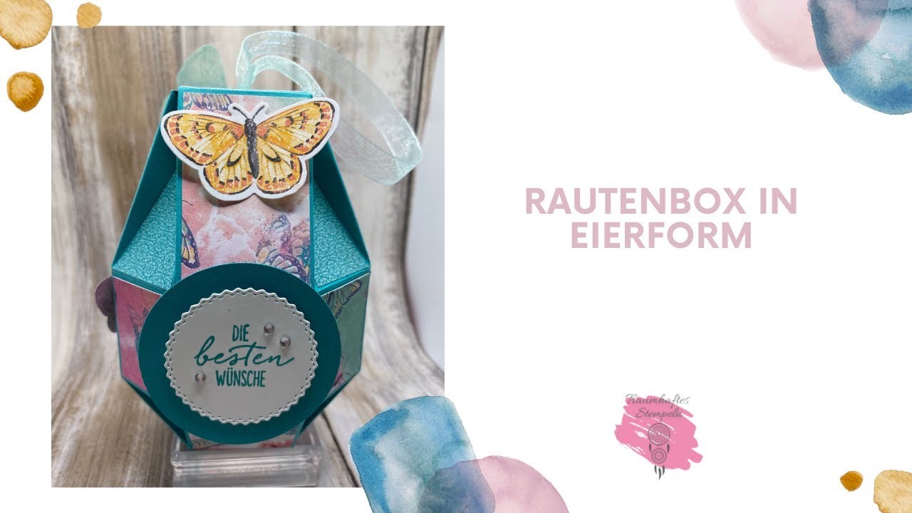 Rautenbox in Eierform - mit Flügel voller Fantasie von Stampin Up