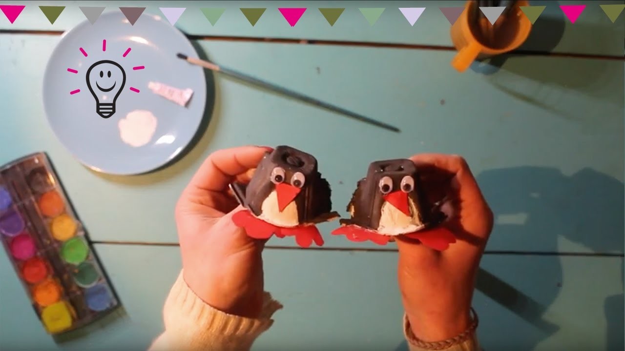 Bastelanleitung | Pinguine aus Eierkarton!
