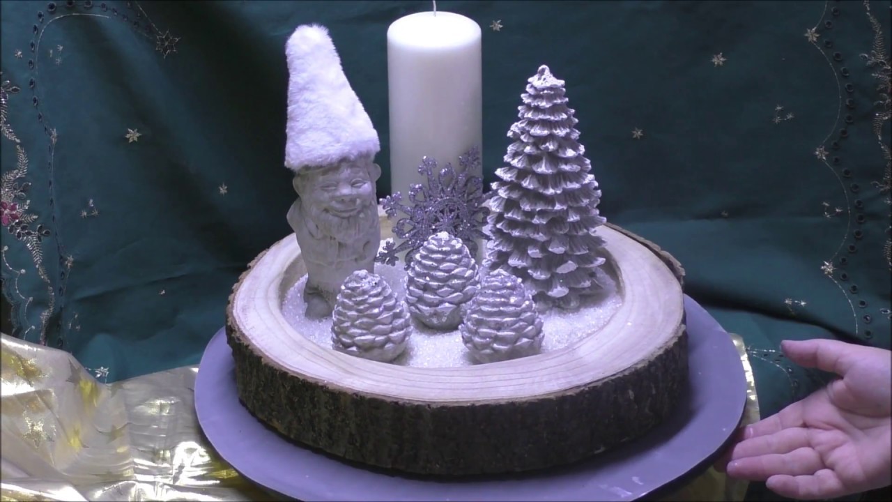 Beton - weihnachtliches winterliches Gesteck