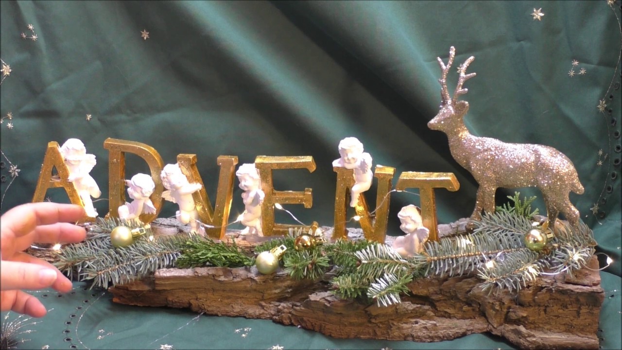 Deko Schrift  Advent - gegossen aus Keramik Giessmasse