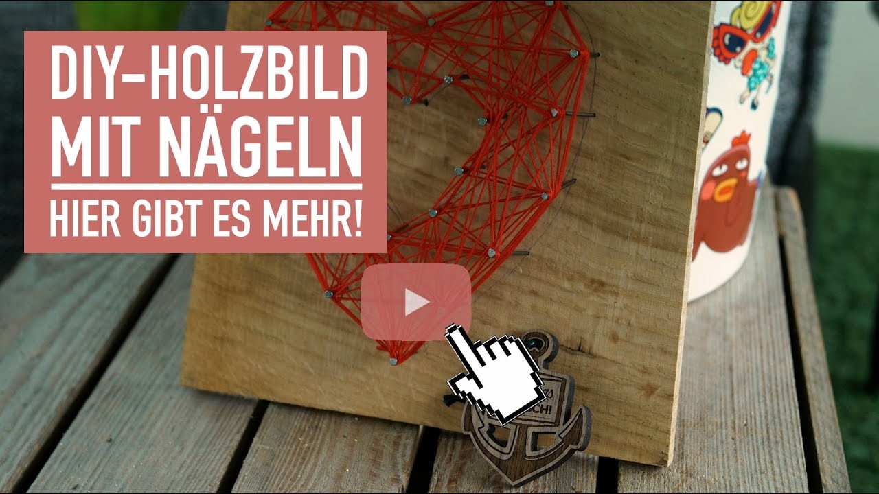 DIY - Holzbild mit Nägeln
