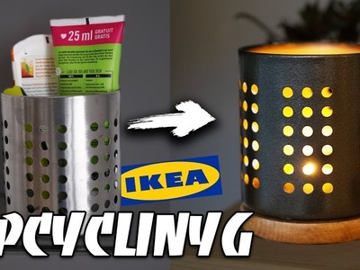 DIY IKEA HACK - UPCYCLING VOM METALLKORB ZUM WINDLICHT - einfach selber machenl | EASY ALEX