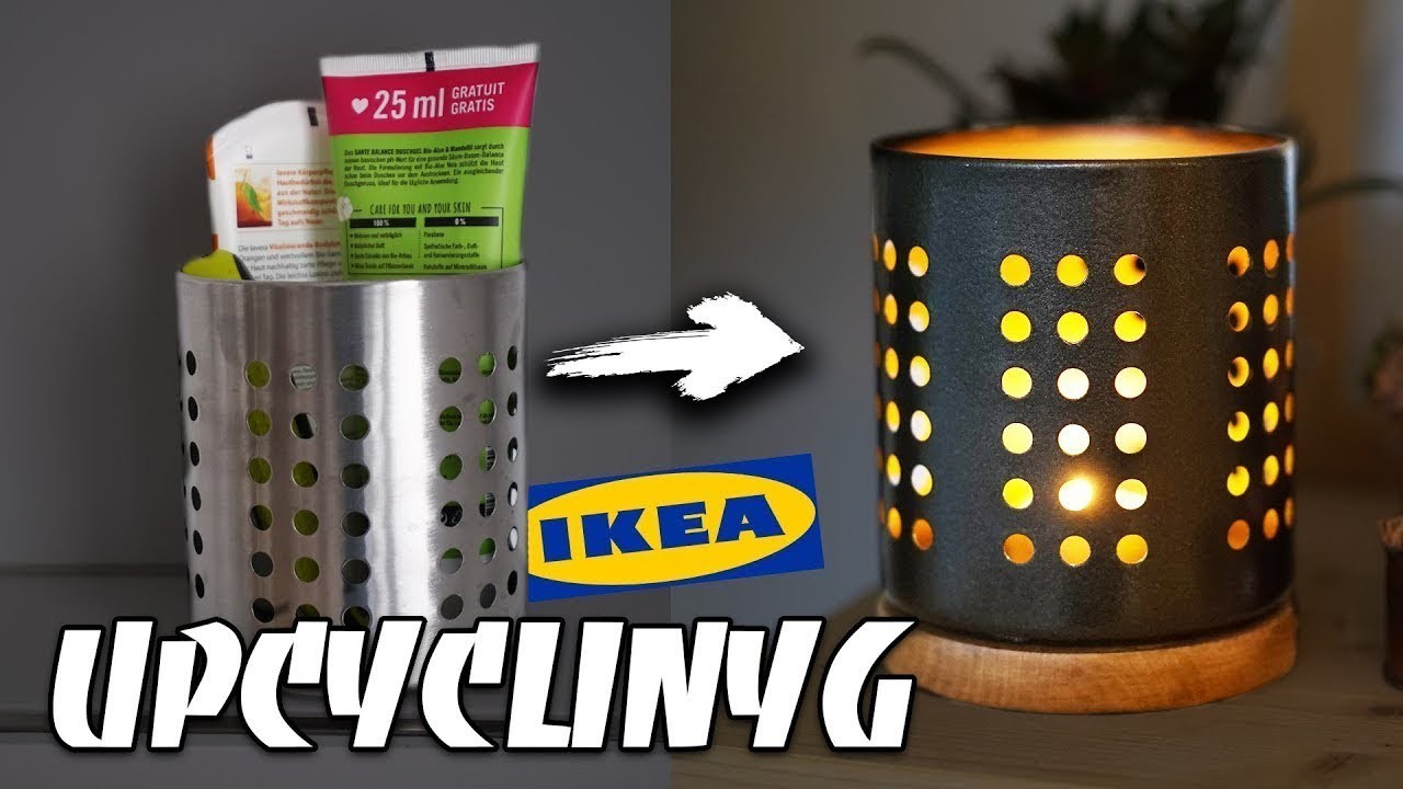 DIY IKEA HACK - UPCYCLING VOM METALLKORB ZUM WINDLICHT - einfach selber machenl | EASY ALEX