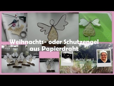 Schutzengel, Weihnachtsengel aus Papierdraht, Pappdraht