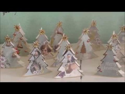 Weihnachtskalender. Adventskalender Tannenbäumchen aus Papier