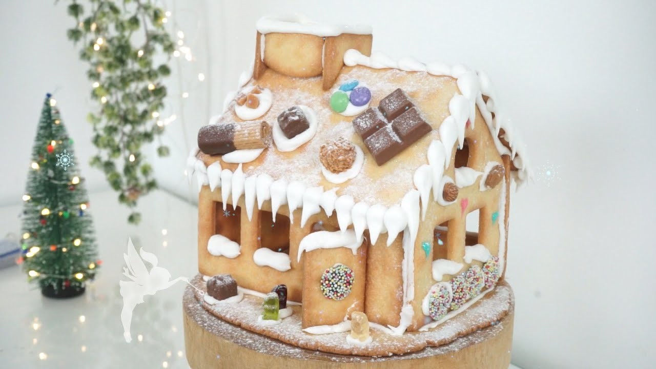 5 Minuten Lebkuchen Haus - Last Minute Keks Häuser machen - einfaches Lebkuchenhaus - Kuchenfee