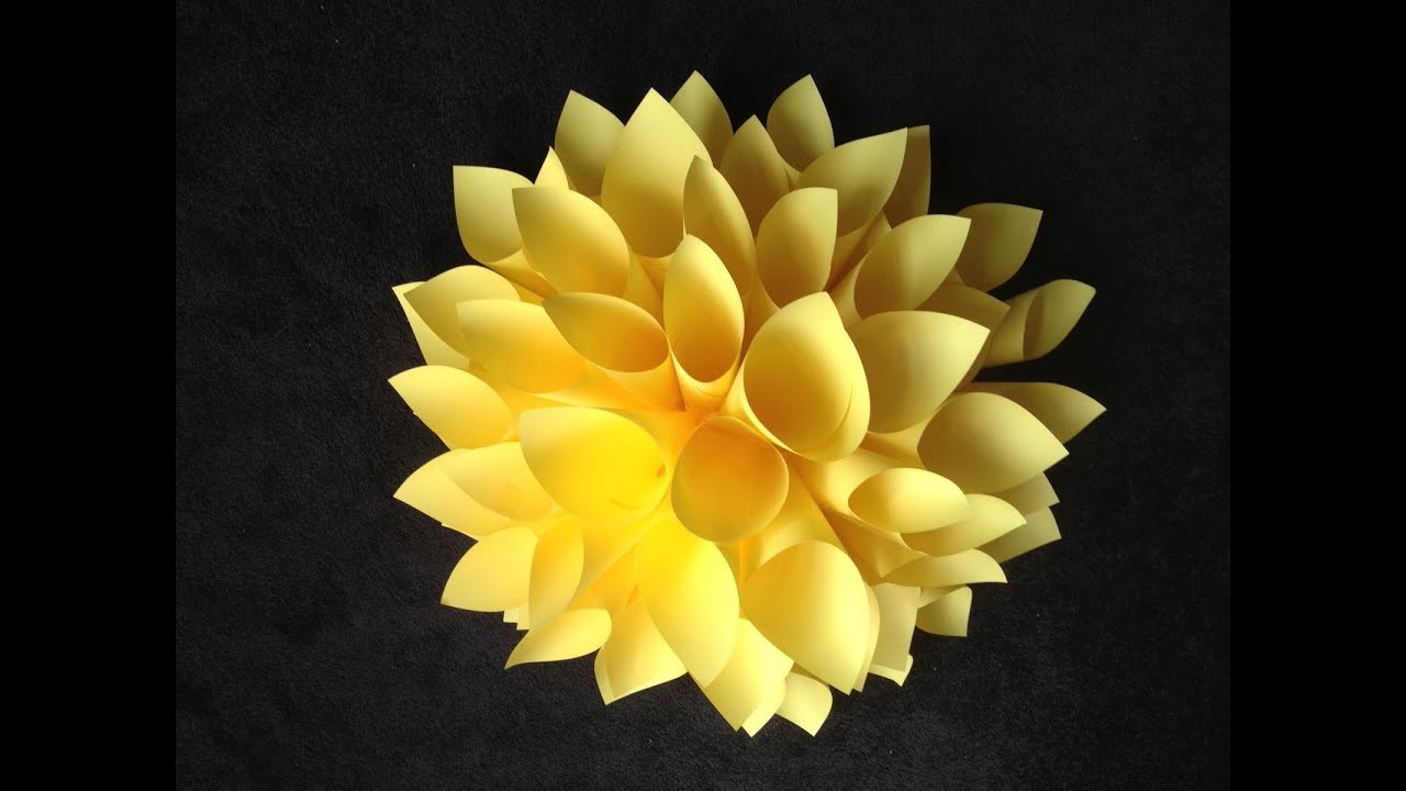 Große Papierblumen als Deko | Dahlien aus Papier | Zimmerdeko