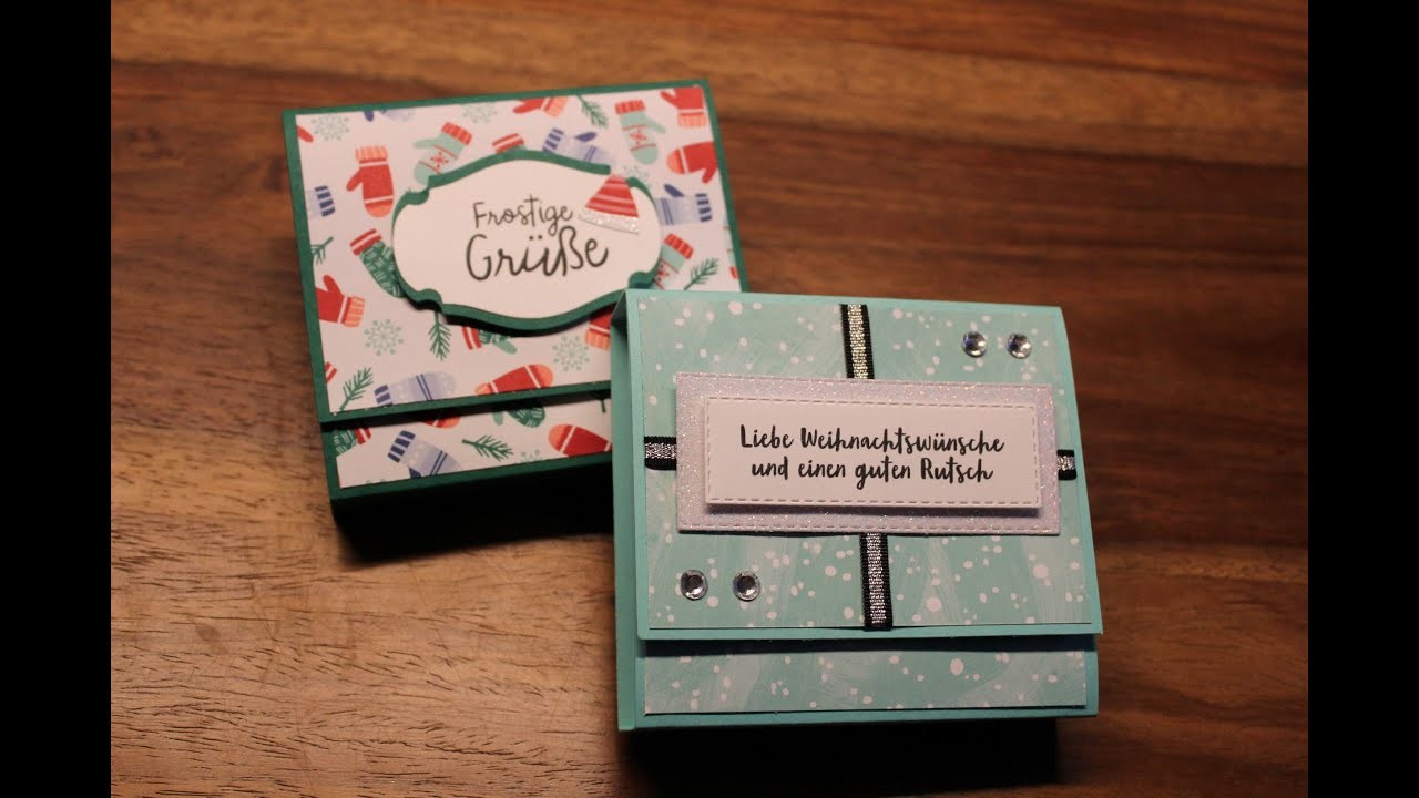 Kleine Geschenkbox zu Weihnachten mit dem Produktpaket Frostige Grüße von Stampin`UP!
