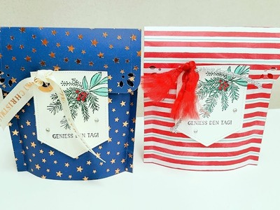 Kleine Geschenkverpackung-Fold Flat Tütchen-mit Stampin`Up!