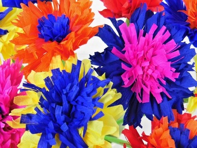 Papierblumen aus Krepppapier basteln ❁ Deko Ideen mit Flora-Shop