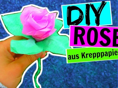 ROSE aus KREPPPAPIER basteln ❀ | Geschenkidee