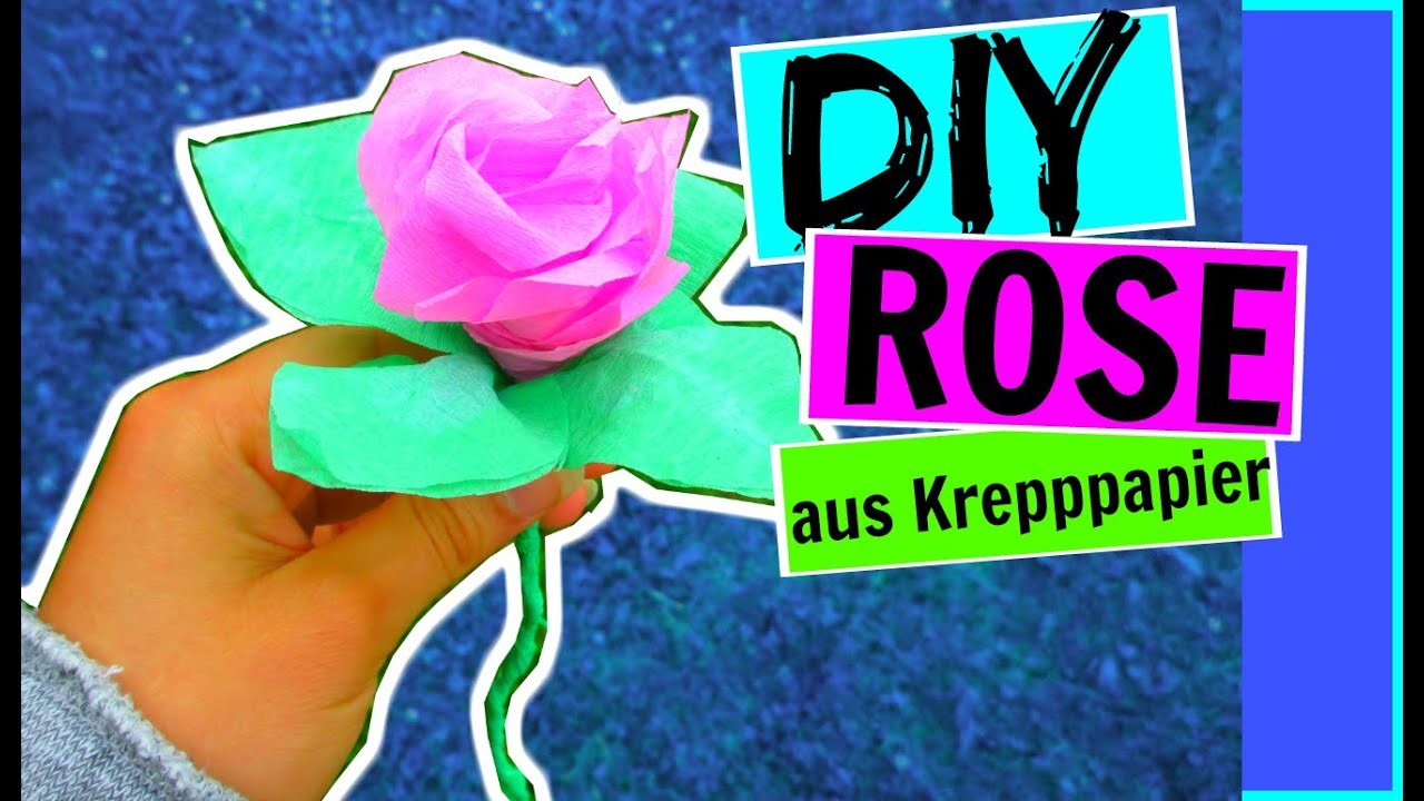 ROSE aus KREPPPAPIER basteln ❀ | Geschenkidee