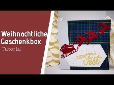 Weihnachtliche Geschenkbox mit Hardcover Geschenkverpackung Sack voller Wünsche