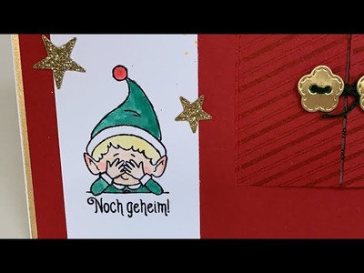 Weihnachtskarte mit Fensterblick