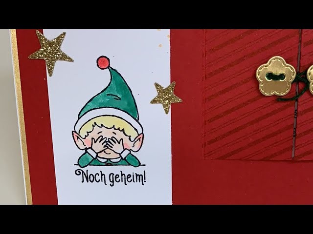 Weihnachtskarte mit Fensterblick