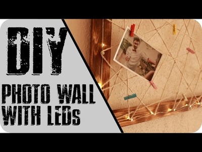 #005 DIY Fotowand mit LEDs | Photo Wall With Burned Wood & LEDs
