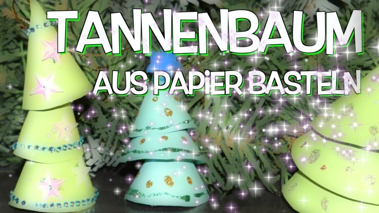 3D Anhänger Tannenbaum aus Papier basteln - Weihnachten