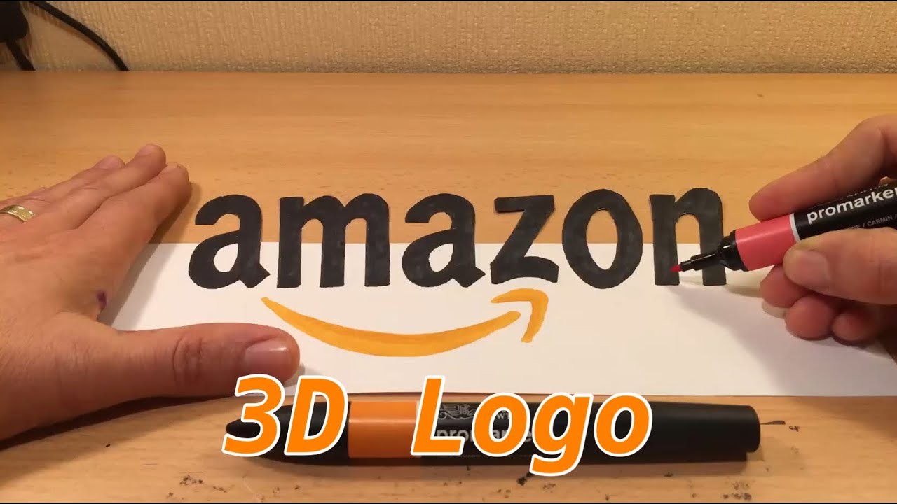 3D Zeichnen lernen für Anfänger Amazon logo  -Easy 3D Drawing Illusions