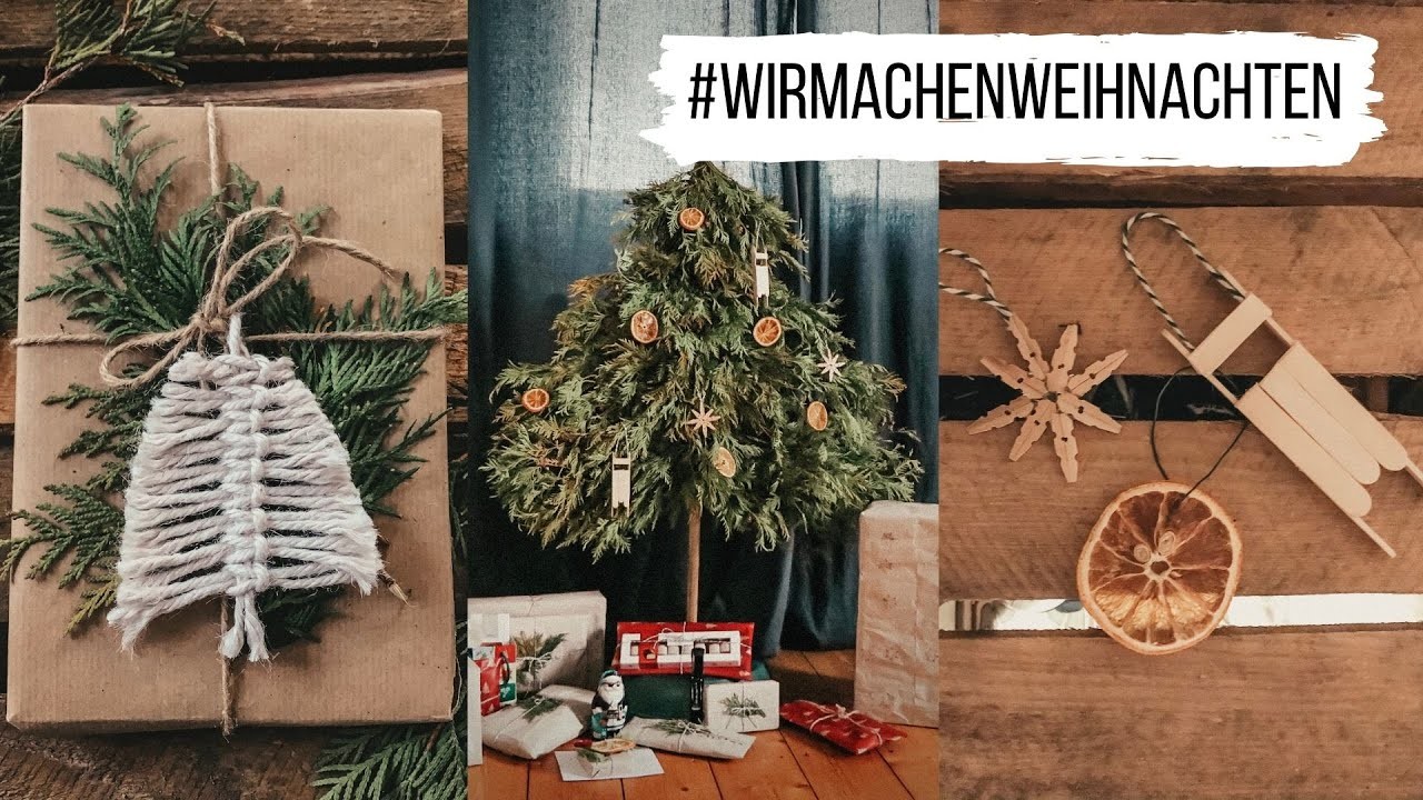 DIY Ein etwas anderer Weihnachtsbaum + 4 Ideen für Baumschmuck #WirMachenWeihnachten