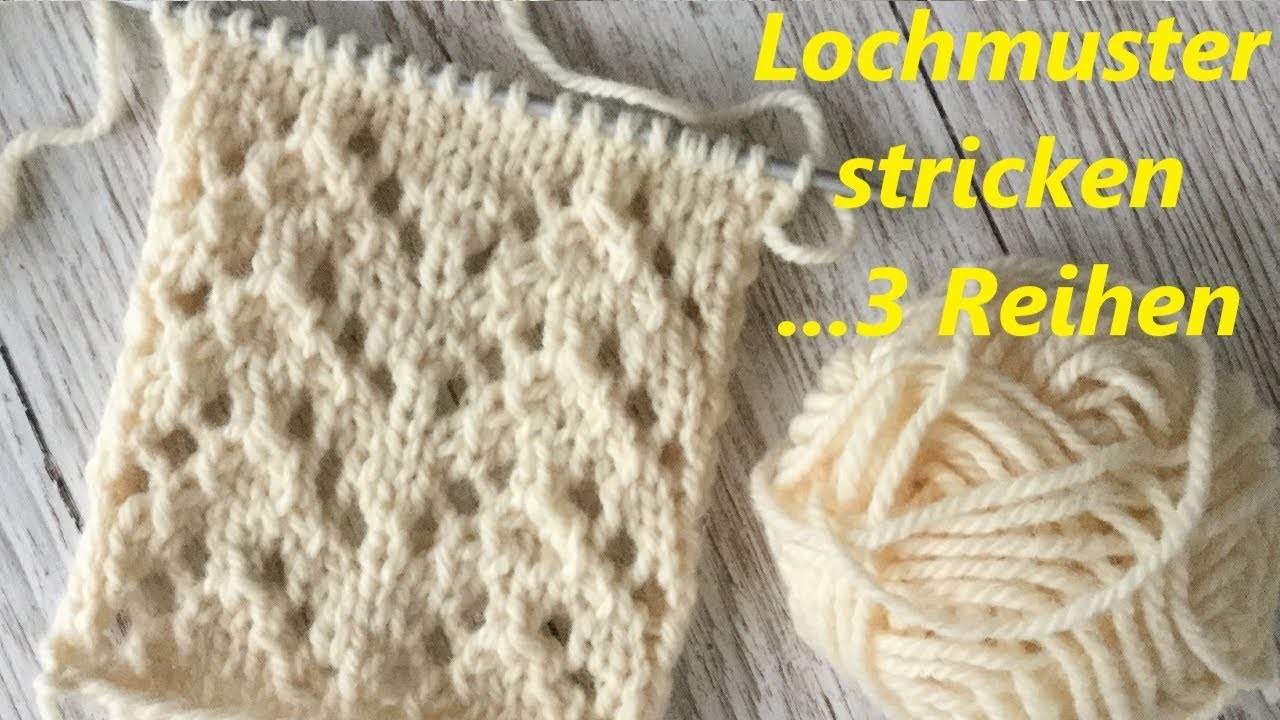 Knitting pattern. Knit lace pattern. Strickmuster. Lochmuster stricken. Anleitung. 0+