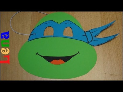 Ninja Schildkröte Maske basteln - How to make  Ninja Turtle Mask - Делаем черепашку ниндзя