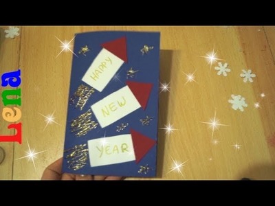 Raketen Neujahrskarte basteln ????  How to make New Year card DIY  ✨ Открытка на Новый Год