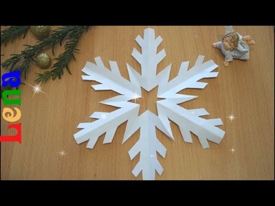 Schneeflocke falten zeichnen basteln - How to make snowflake - как сделать снежинку