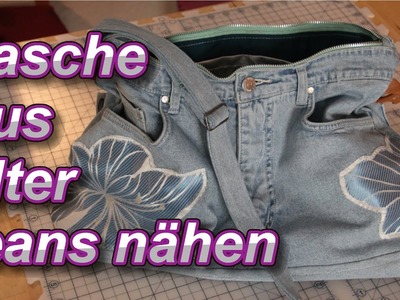 Tasche aus alter Jeanshose nähen - aus alt mach neu. DIY. Upcycling
