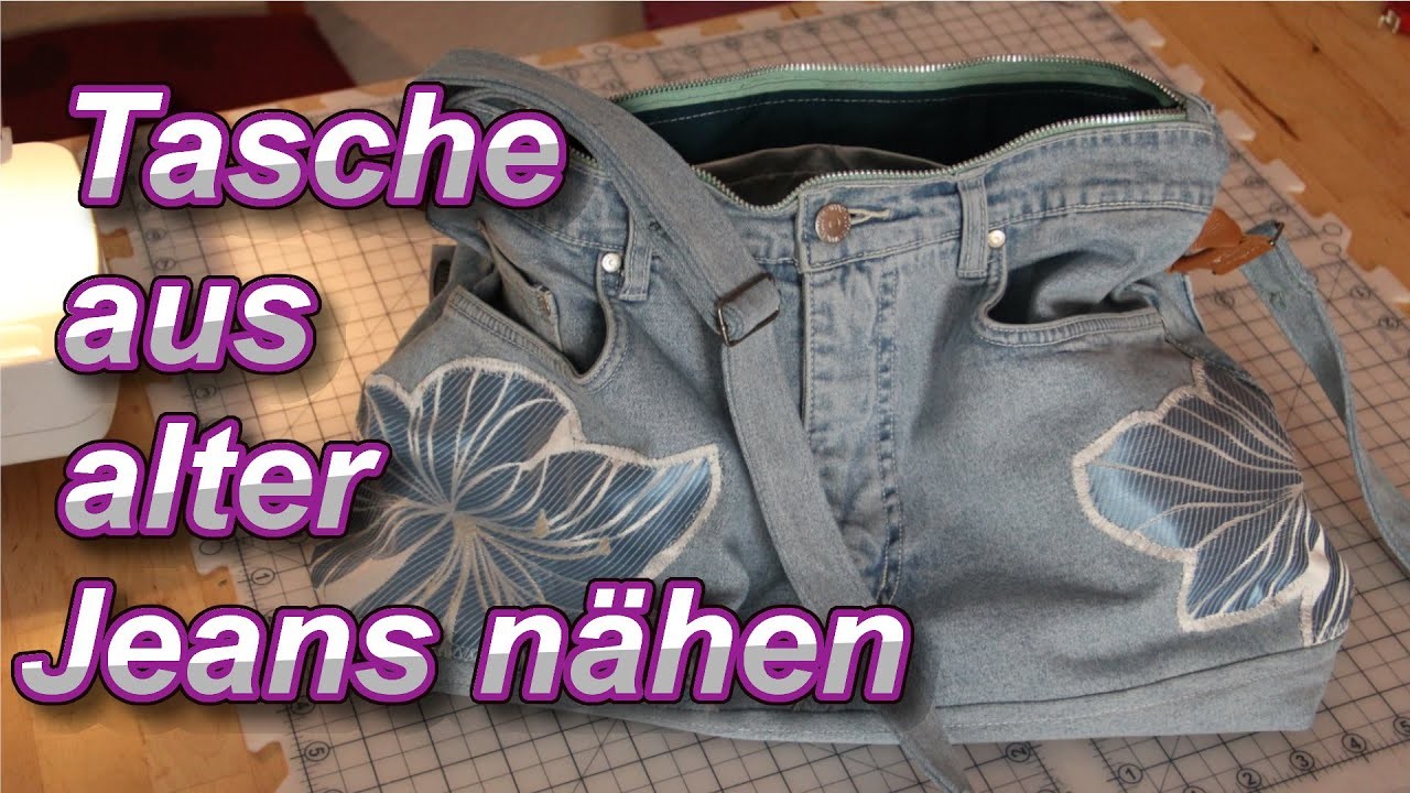 Tasche aus alter Jeanshose nähen - aus alt mach neu. DIY. Upcycling