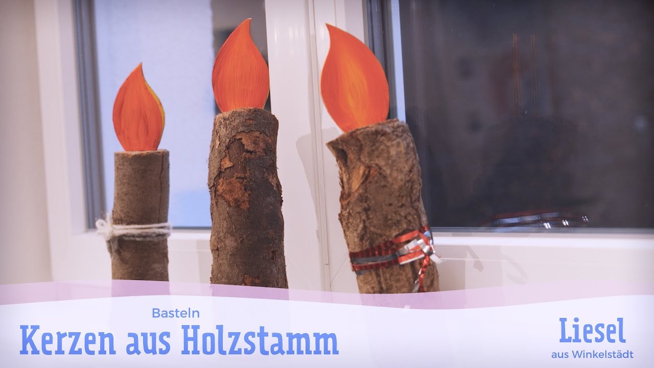 Tutorial: Kerzen aus Holzstamm ~ DIY Weihnachten