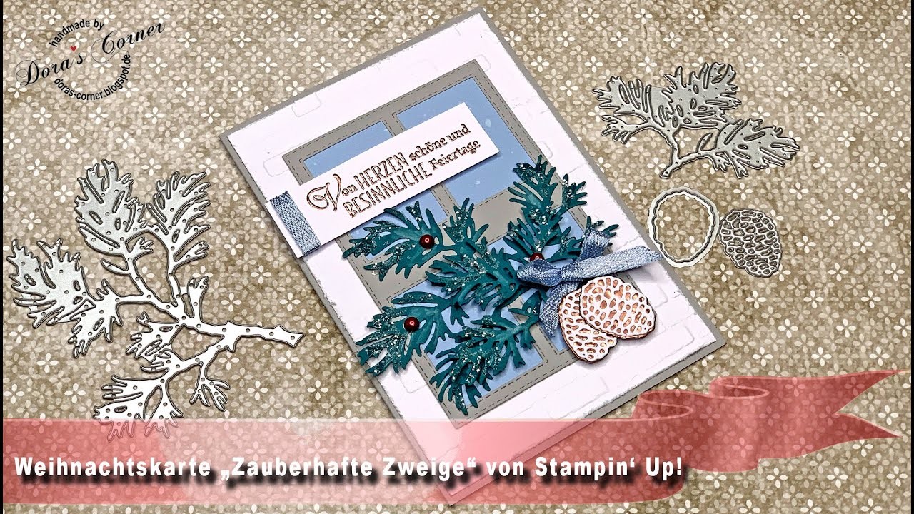 Weihnachtskarte „Zauberhafte Zweige“ von Stampin' Up!