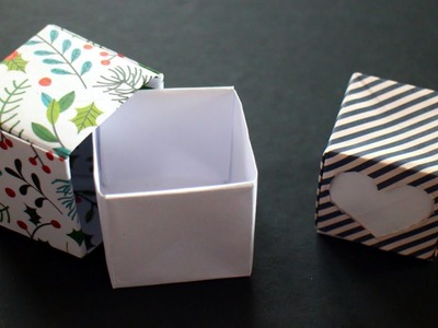 Basteln mit Papier: 'Schachtel' Geschenk für Geburtstag, Hochzeit & Weihnachten
