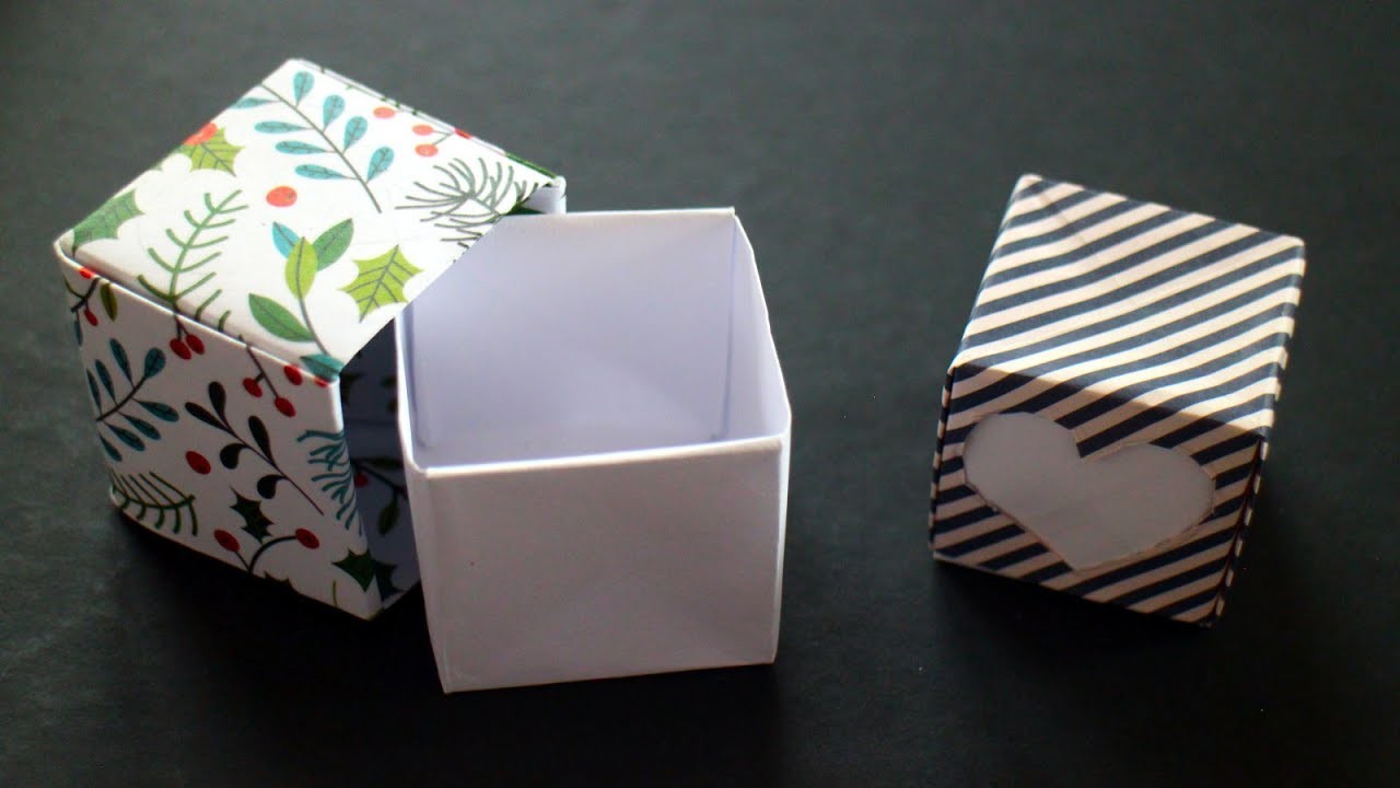 Basteln mit Papier: 'Schachtel' Geschenk für Geburtstag, Hochzeit & Weihnachten