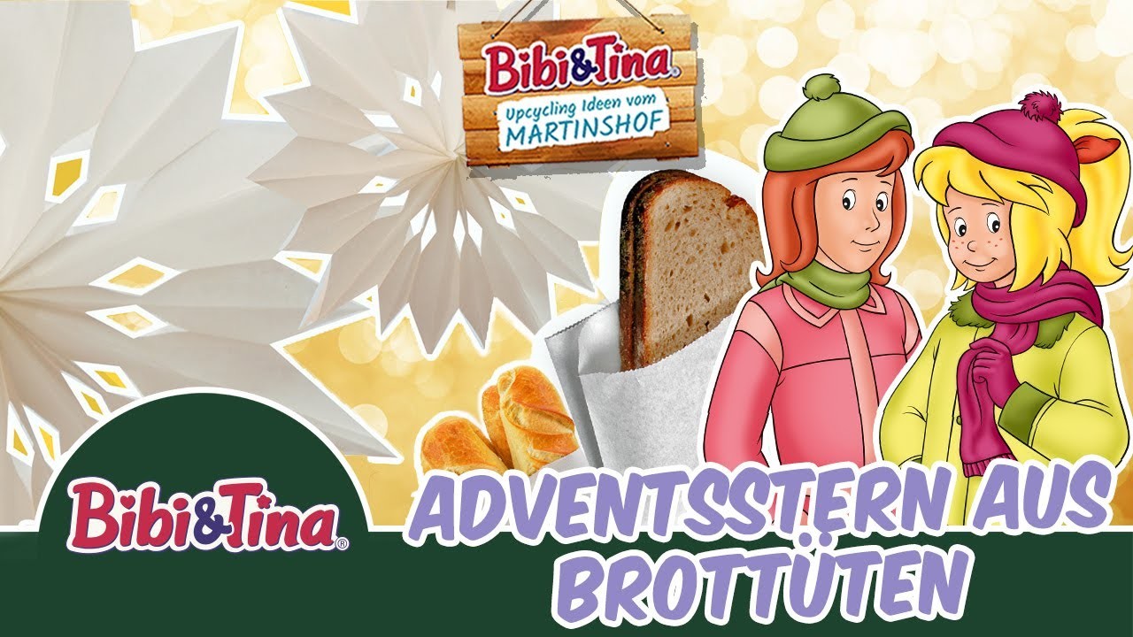Bibi & Tina - Adventsstern aus Brottüten | nachhaltiger DIY Adventskalender 8. Türchen