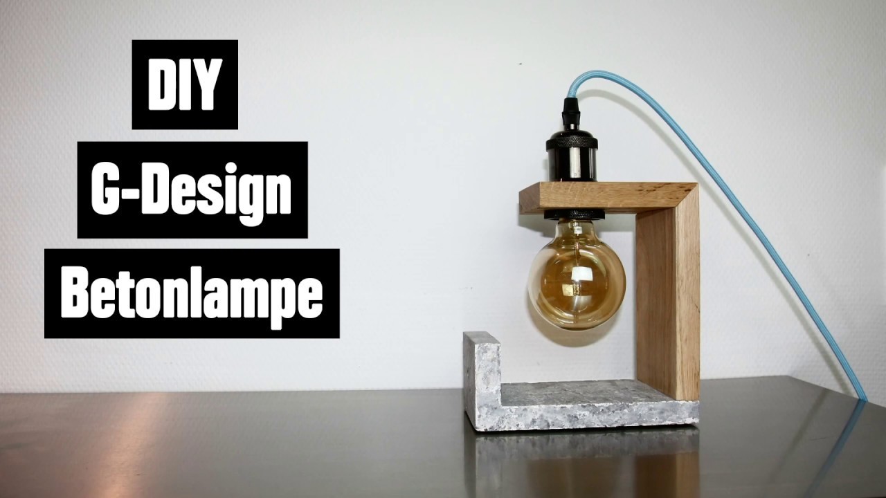 DIY Designer Betonlampe mit Holz