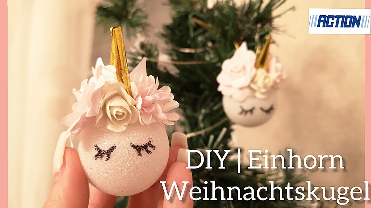 DIY. Einhorn Weihnachtskugel. Action Deutschland, Mary Jano