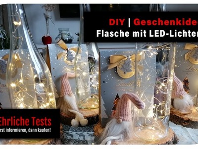DIY Geschenkidee | Flasche mit LED-Lichterkette | Selberbasteln | Weihnachten oder anderen Tagen