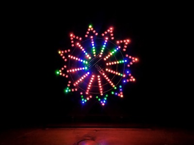 DIY Kit Colorful LED Automatic Rotating Ferris Wheel -- Demo