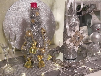 DIY, Sektflasche für Weihnachten oder Silvester zum Verschenken schnell selber machen.